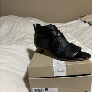 Clarks Women's Black Heeled Boots